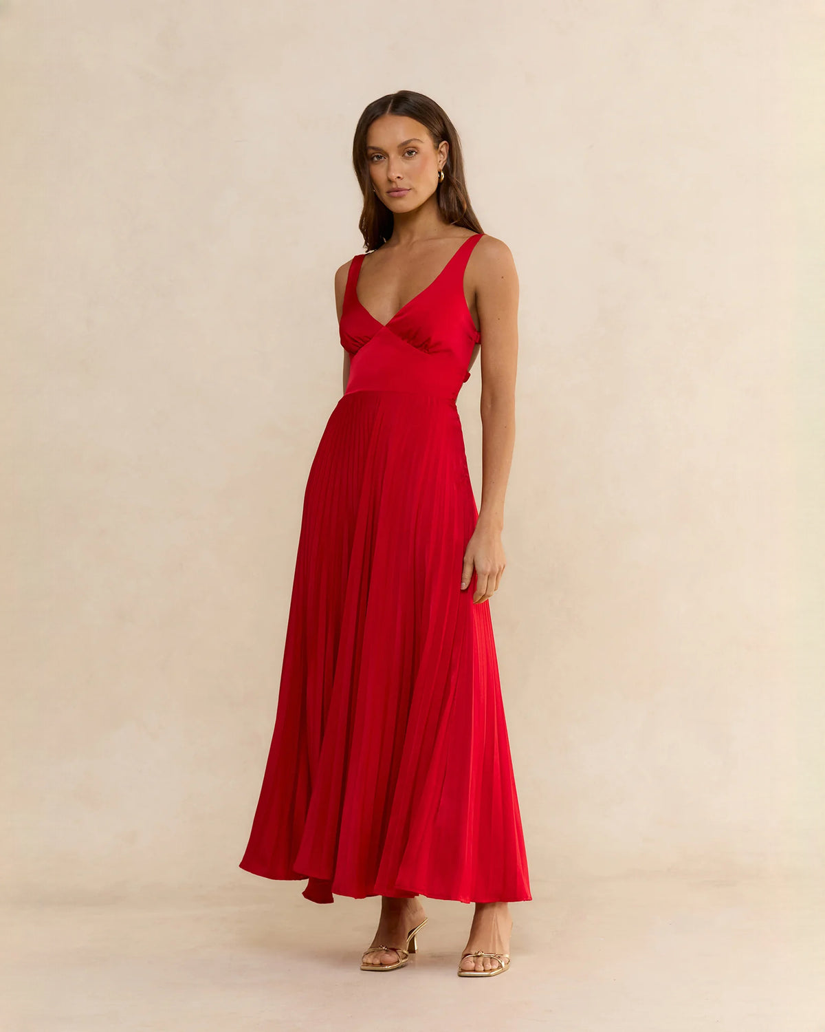 Sleeveless Chiffon A-Line Maxi Bridesmaid Dress for Cocktail Reception