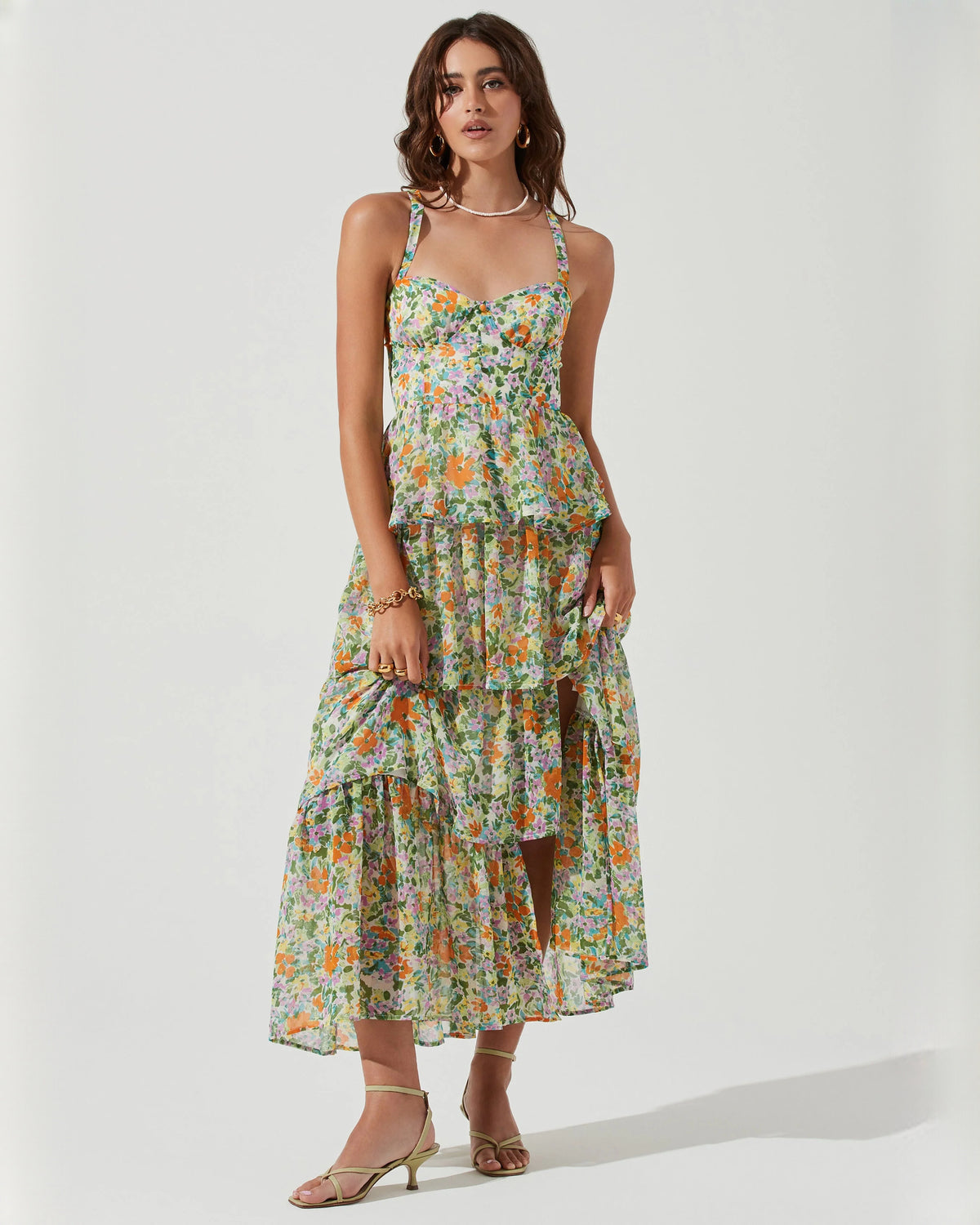 Elegant Special Occasion Sleeveless Chiffon A-Line Maxi Bridesmaid Dress