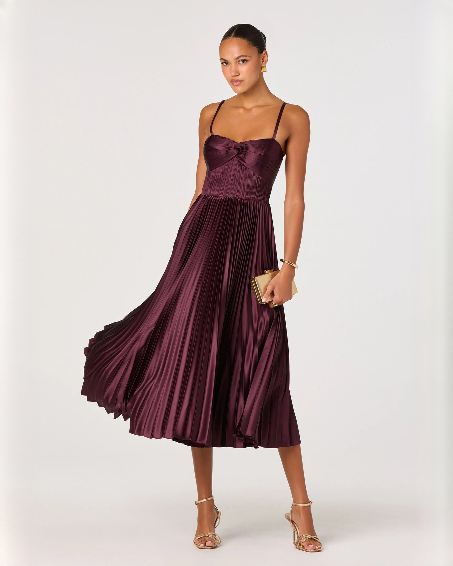 Romantic Evening Event Sweetheart Chiffon A-Line Midi Bridesmaid Dress
