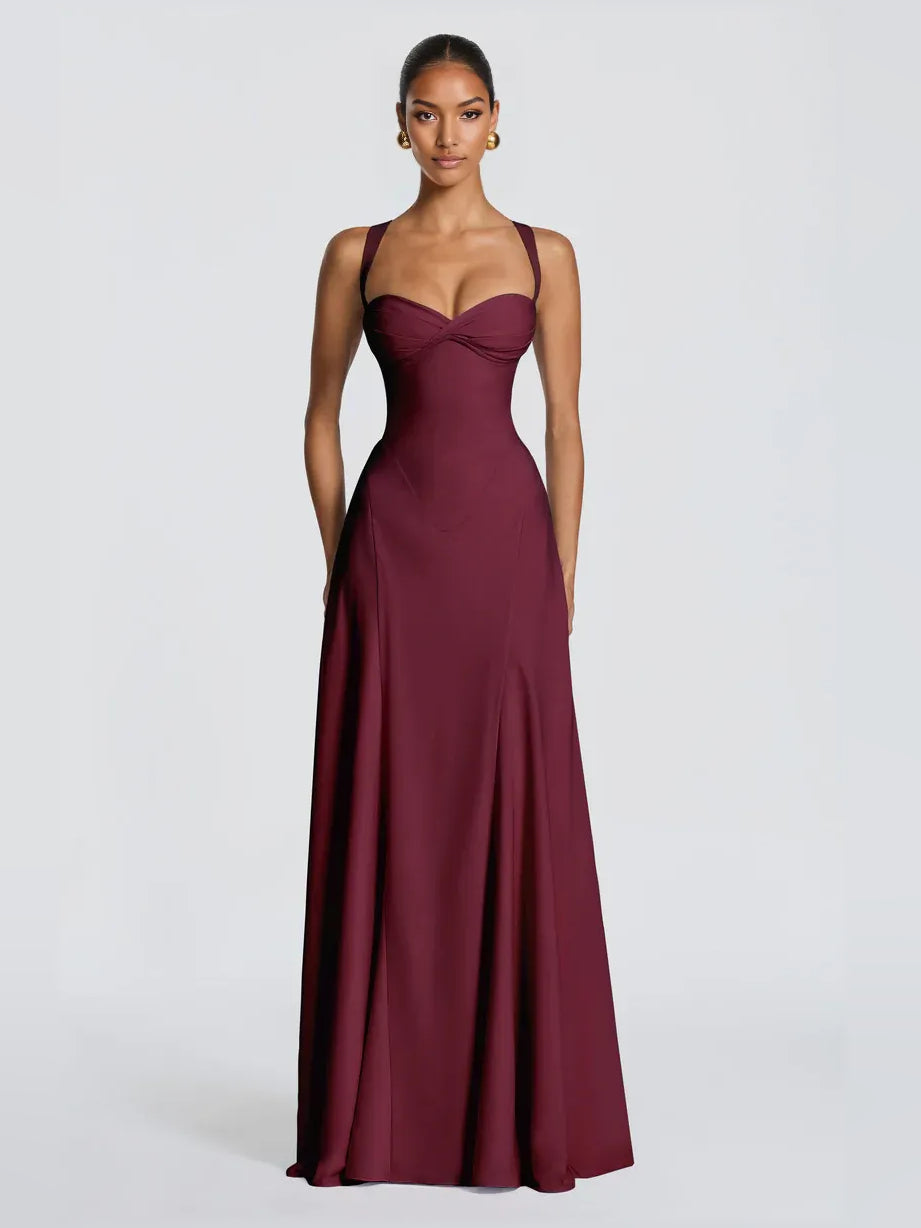 Sweetheart Corset A-Line Floor-Length Elegant Formal Dress