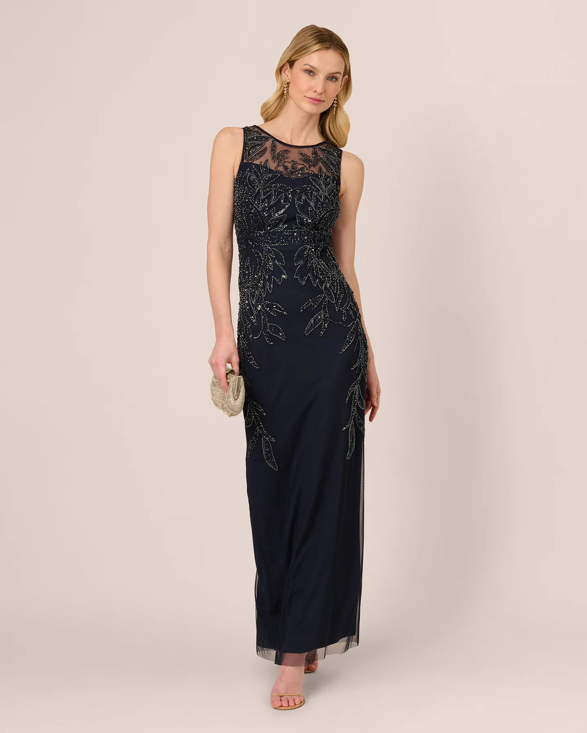 Sleeveless Sheath Maxi Mother of the Bride Dress for Formal Ceremony