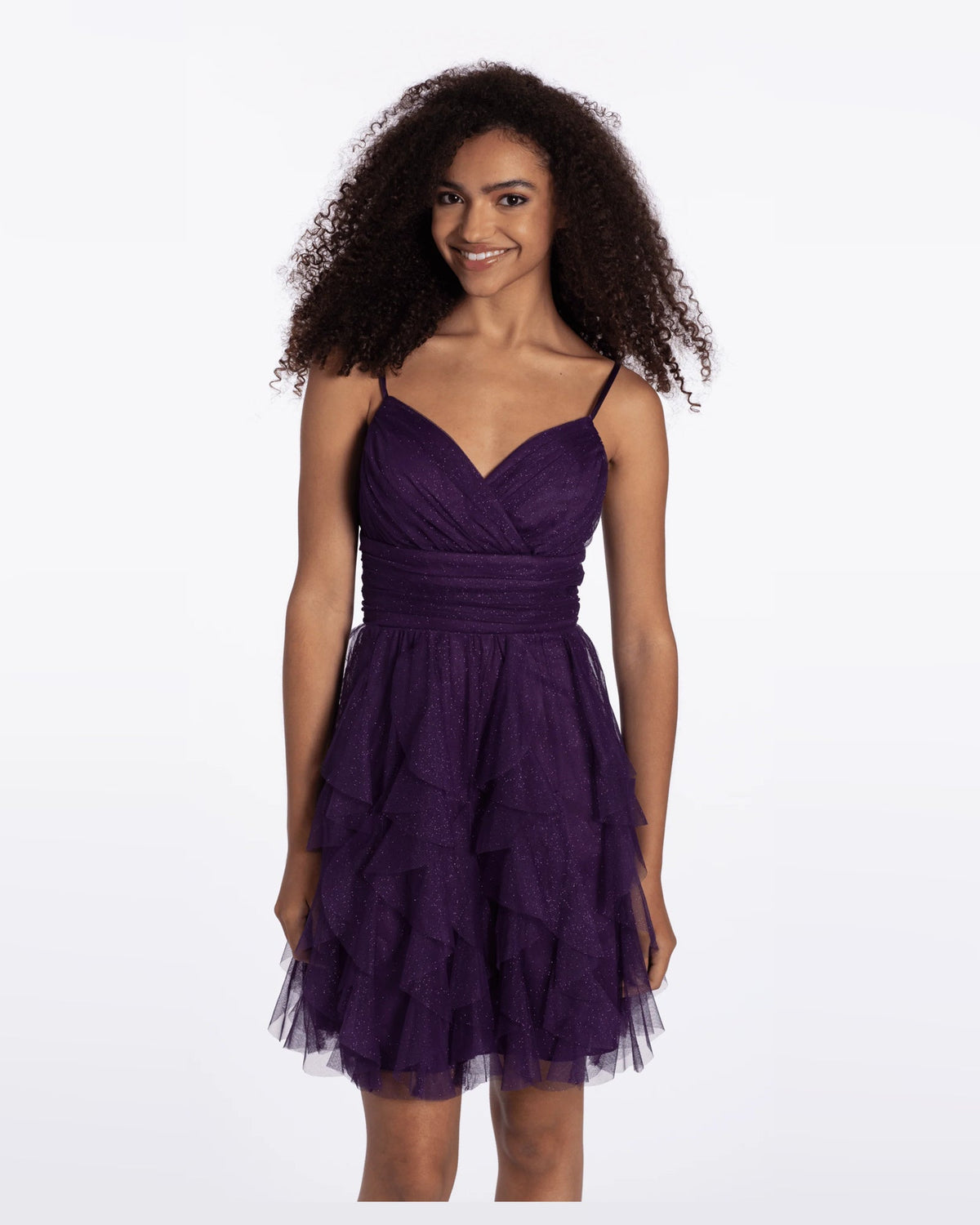 spaghetti strap fit-and-flare maxi homecoming dress - image 3