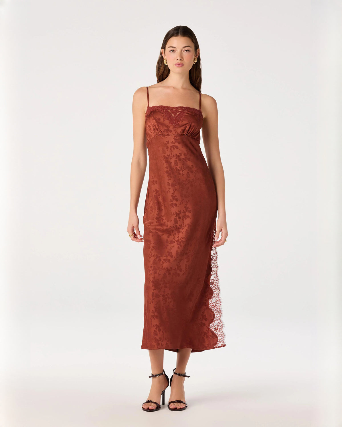 Sleek Evening Event Sleeveless Mesh A-Line Maxi Bridesmaid Dress