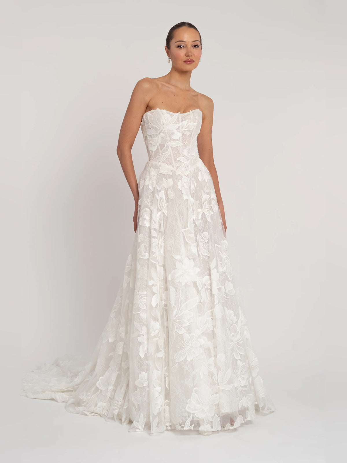 Corset Embroidered Sweetheart A-Line Floor-Length Formal Dress for Anniversary Dinner