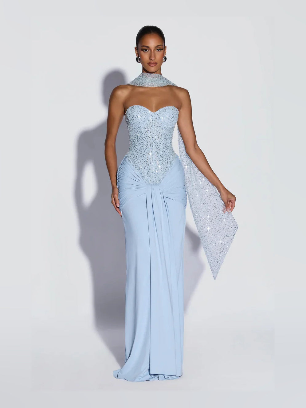 Ruched Corset Sweetheart Mermaid Maxi Prom Dress for Hotel Gala