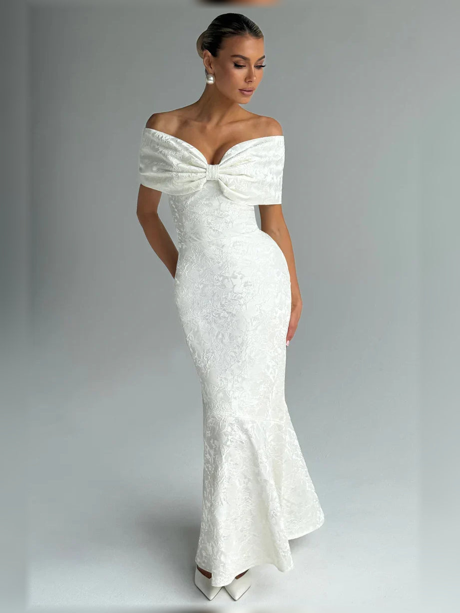 Off-The-Shoulder Corset Mermaid Floor-Length Formal Dress