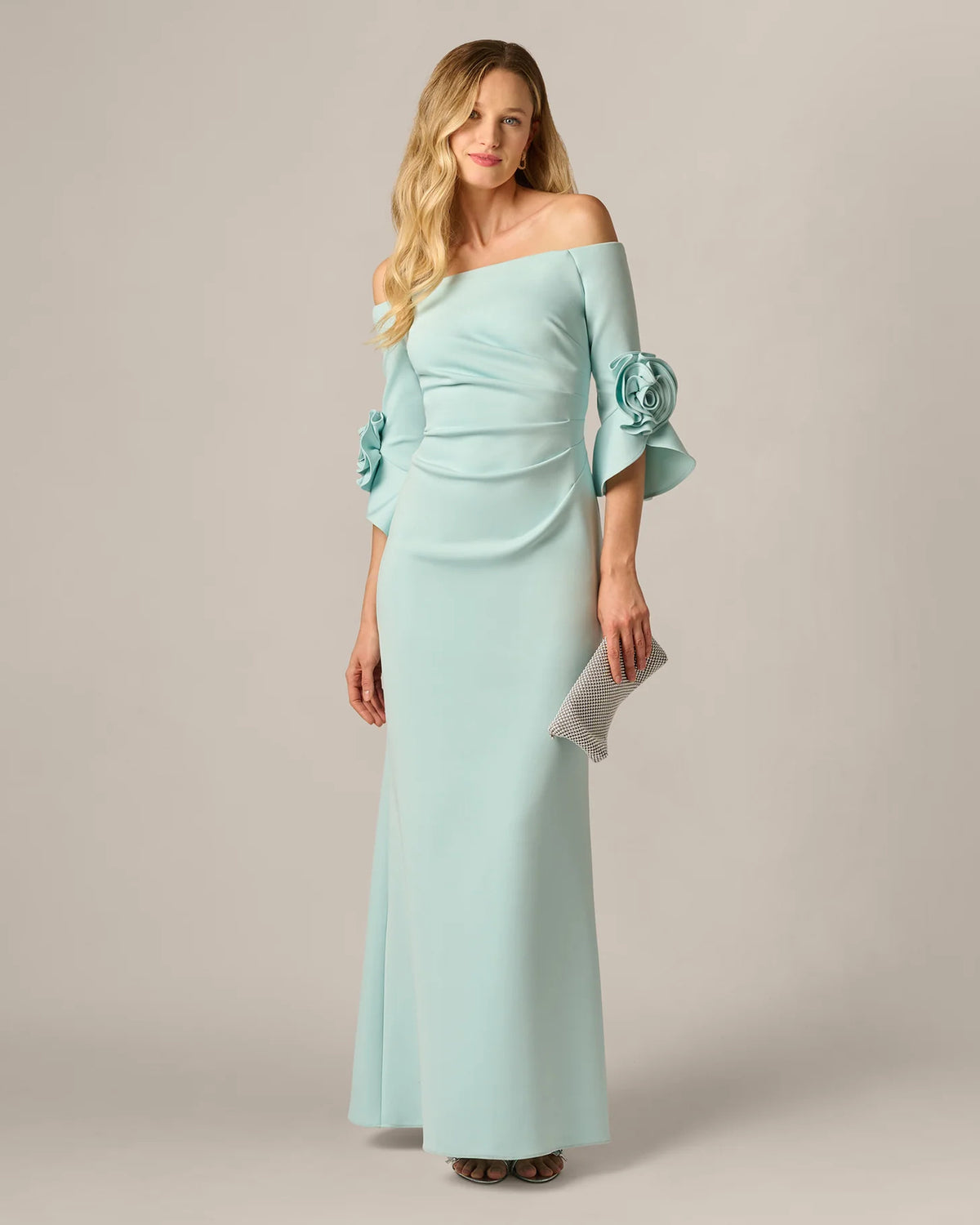 Off-Shoulder A-Line Maxi Mother of the Bride Dress for Opening Night