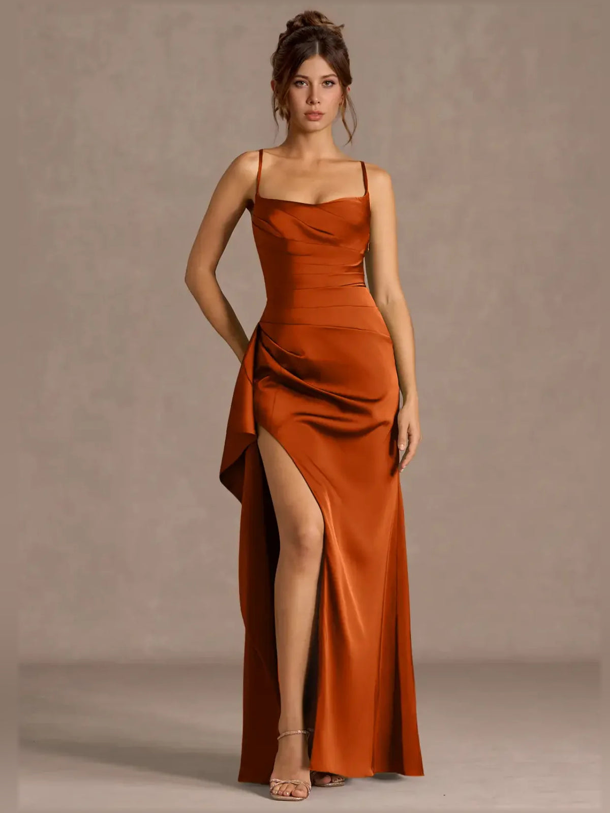 Sweetheart Spaghetti Strap Slit Floor-Length Women Formal Dress