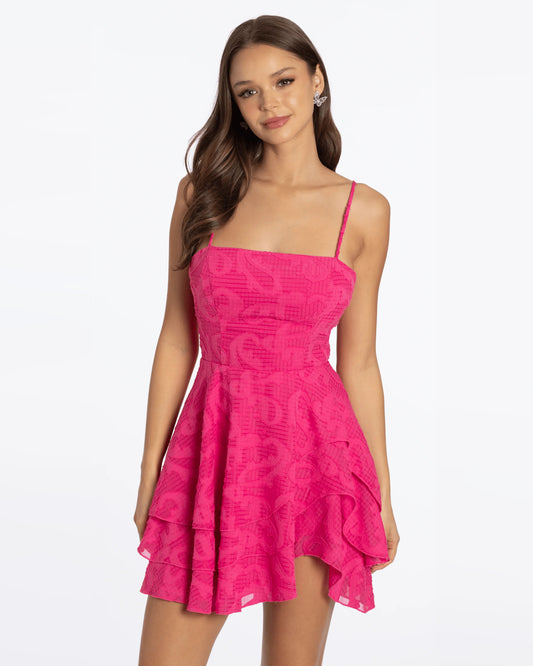 square neck fit-and-flare maxi homecoming dress - image 1