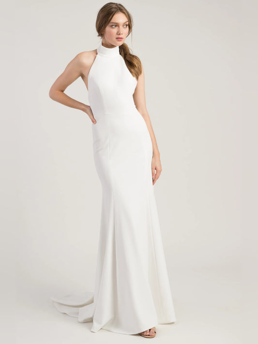 halter neck a-line floor-length formal dress - image 1