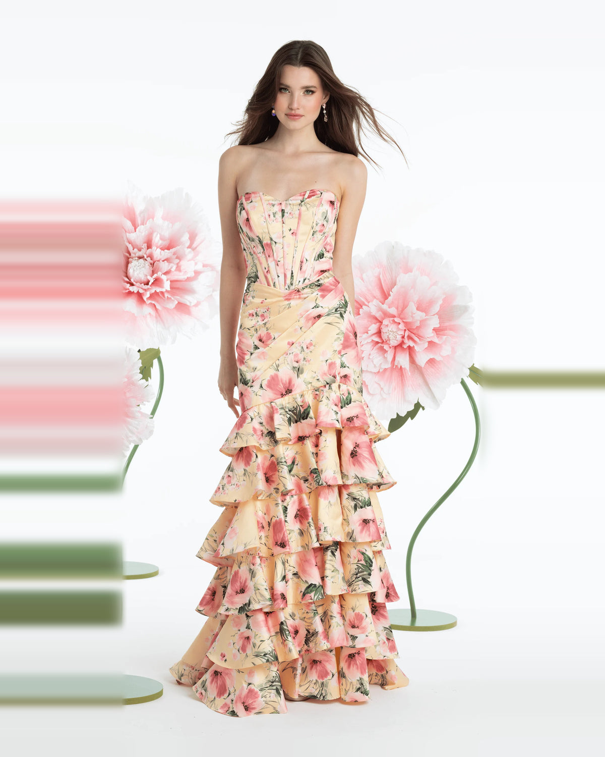 strapless mermaid maxi prom dress - image 1