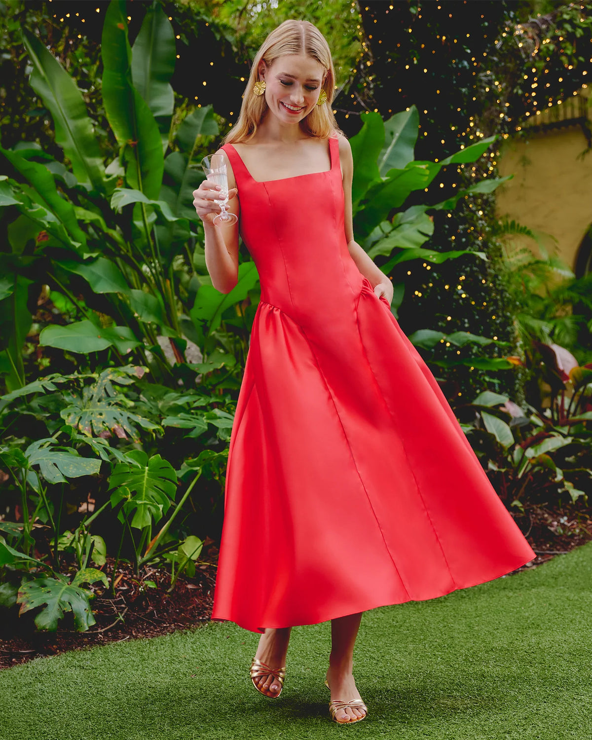 fit-and-flare midi mother of the bride dress - image 1