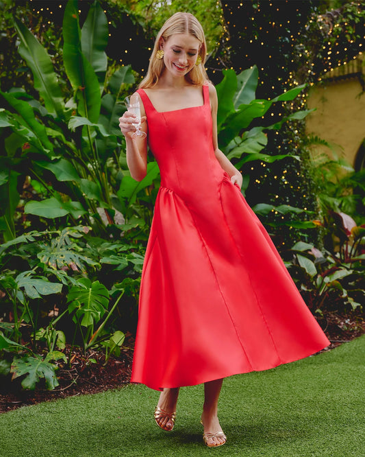 fit-and-flare midi mother of the bride dress - image 1