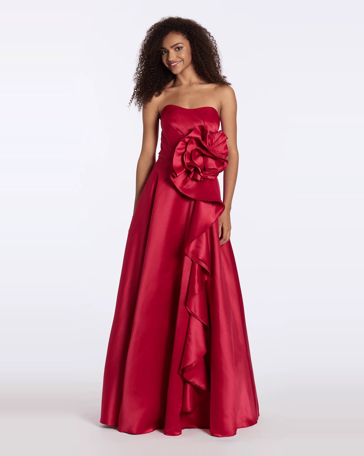 strapless ball-gown floor-length prom dress - image 1