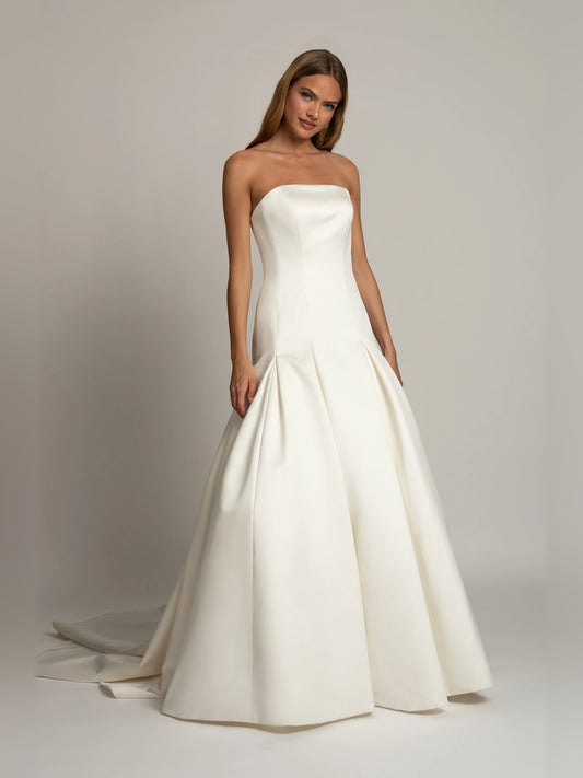 strapless a-line floor-length formal dress - image 1