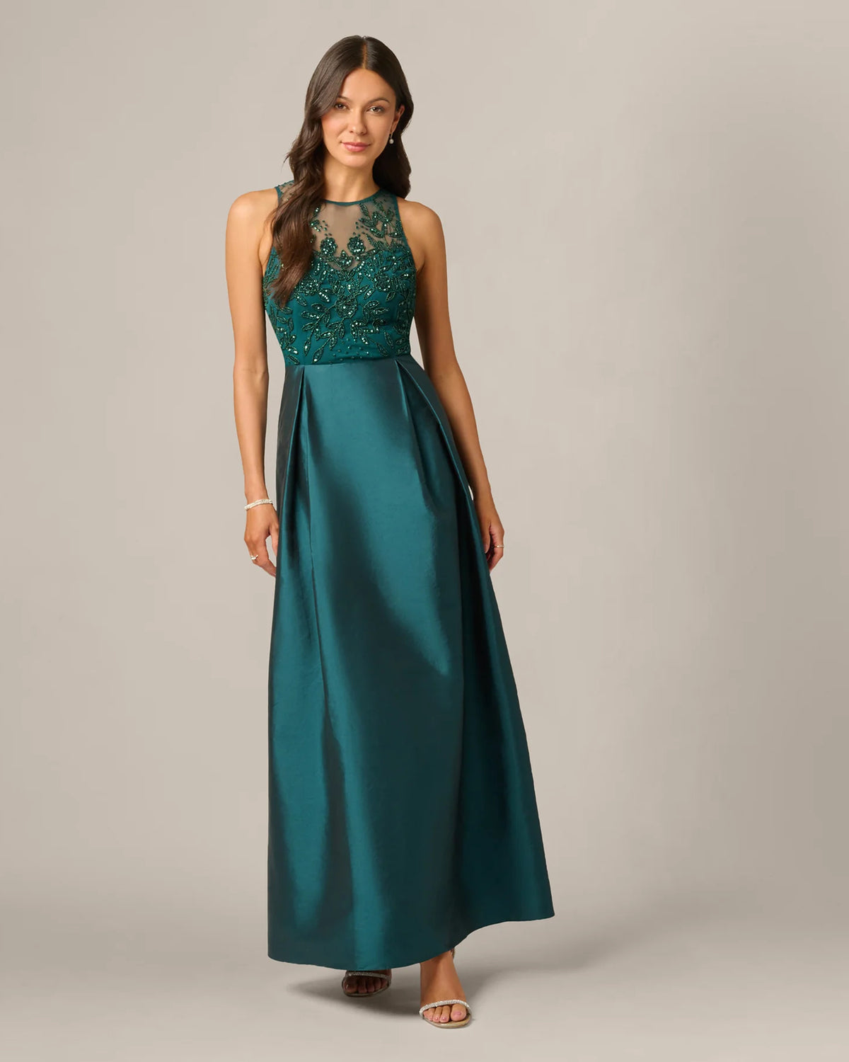 sleeveless a-line maxi mother of the bride dress - image 1