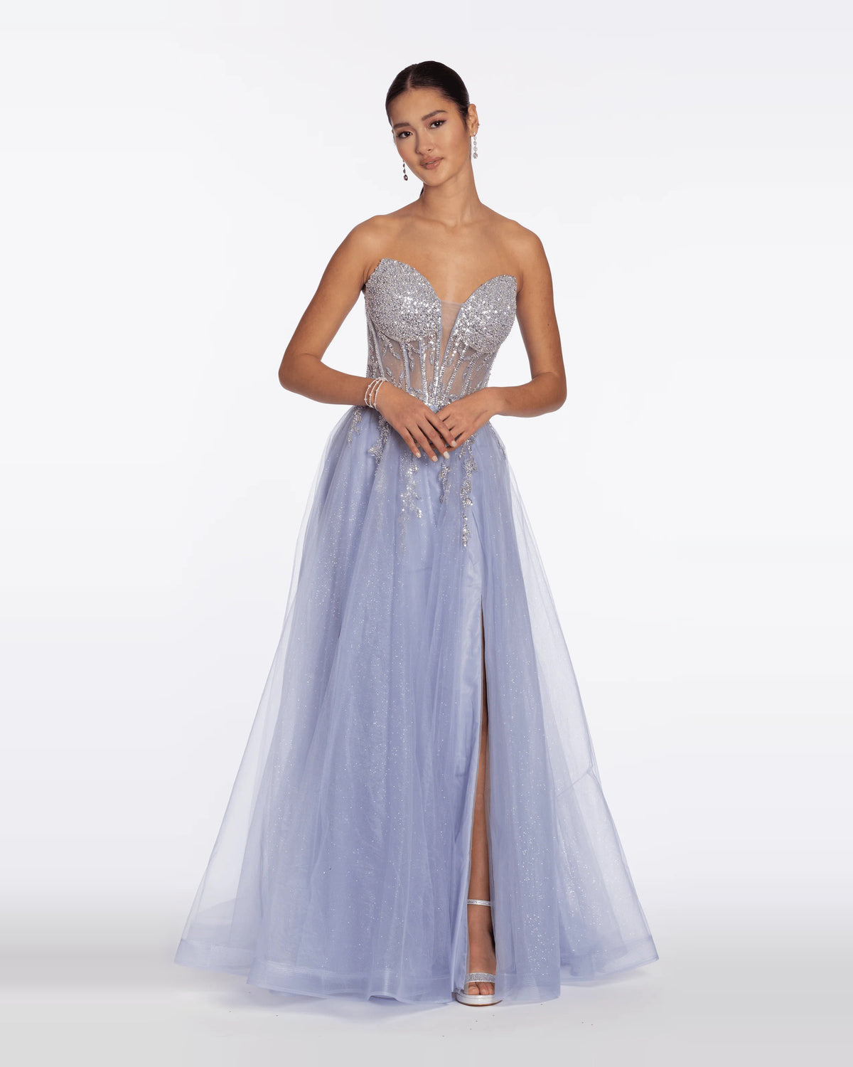 sweetheart a-line maxi prom dress - image 1