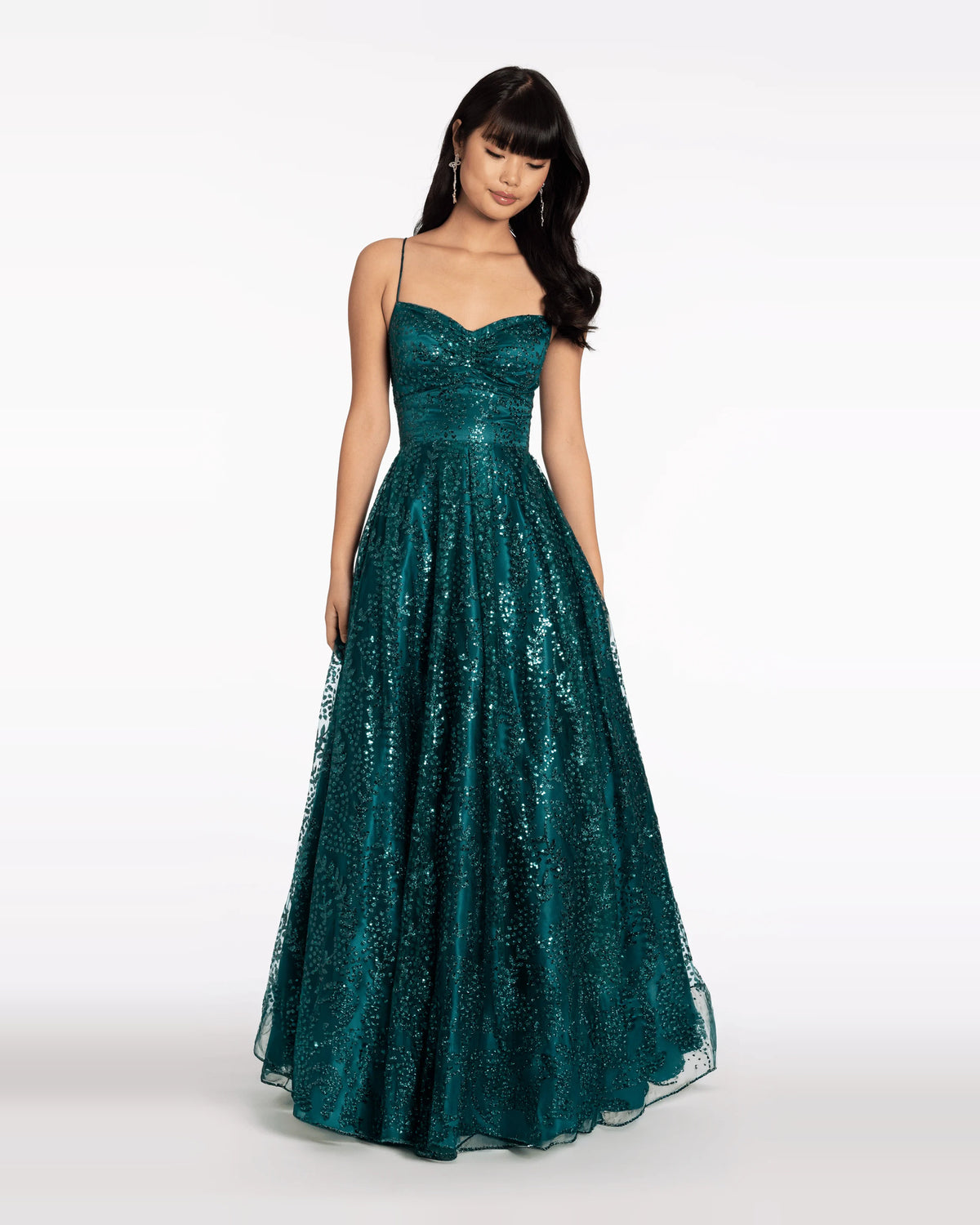 sweetheart ball-gown floor-length prom dress - image 1