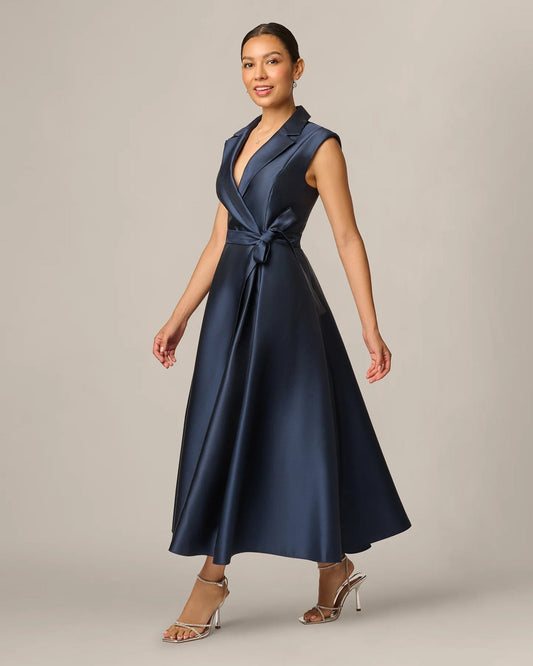 spaghetti strap a-line maxi mother of the bride dress - image 1