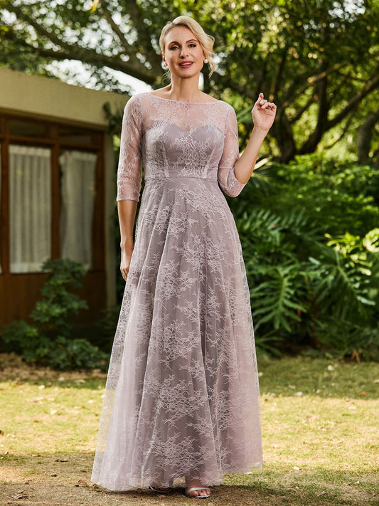 Dusk maxi mother of the bride dress, front view showing the a-line silhouette