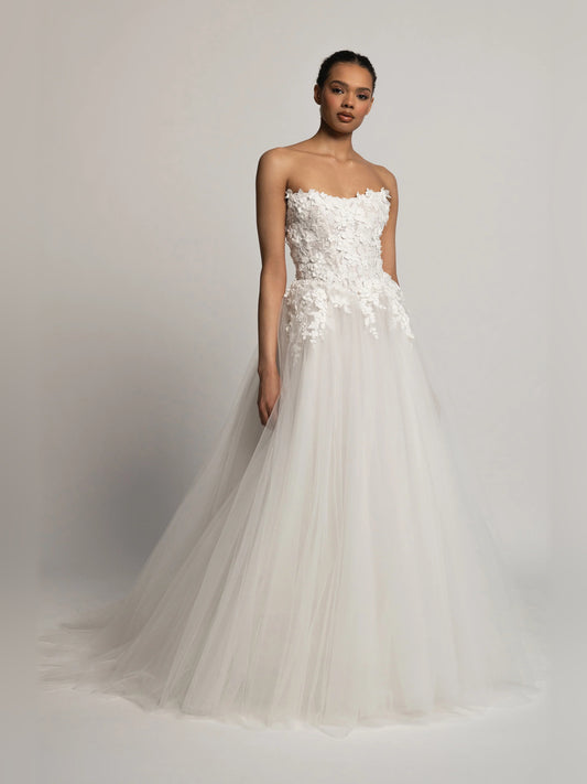 sweetheart ball-gown floor-length formal dress - image 1