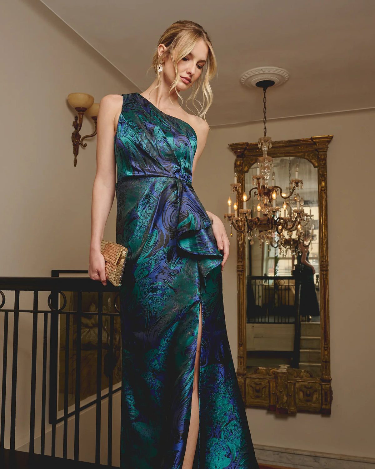 one shoulder mermaid floor-length mother of the bride dress - image 1