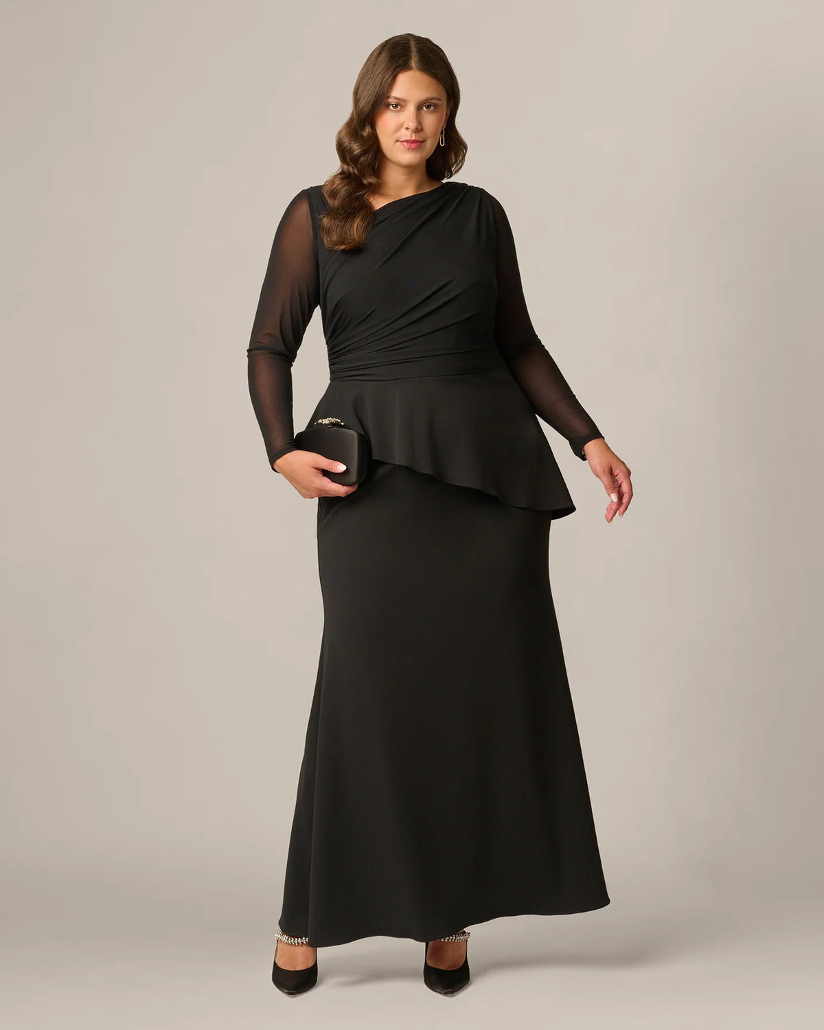 spaghetti strap a-line maxi mother of the bride dress - image 1