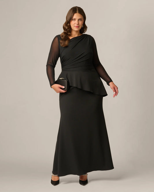 spaghetti strap a-line maxi mother of the bride dress - image 1