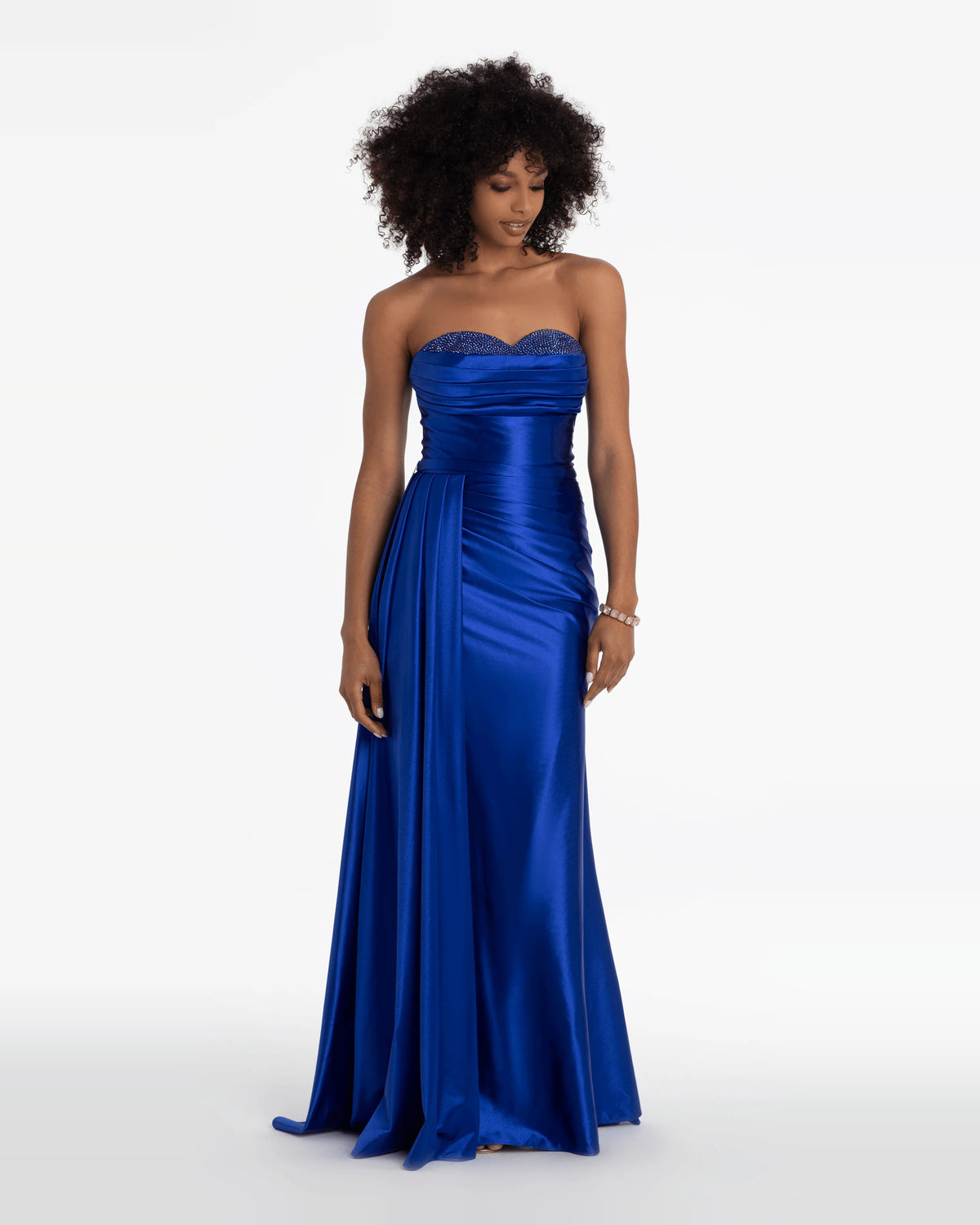 sweetheart trumpet maxi prom dress - image 1