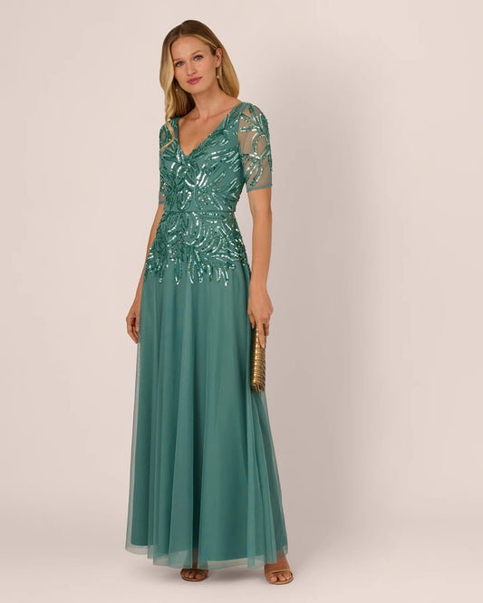a-line maxi mother of the bride dress - image 1