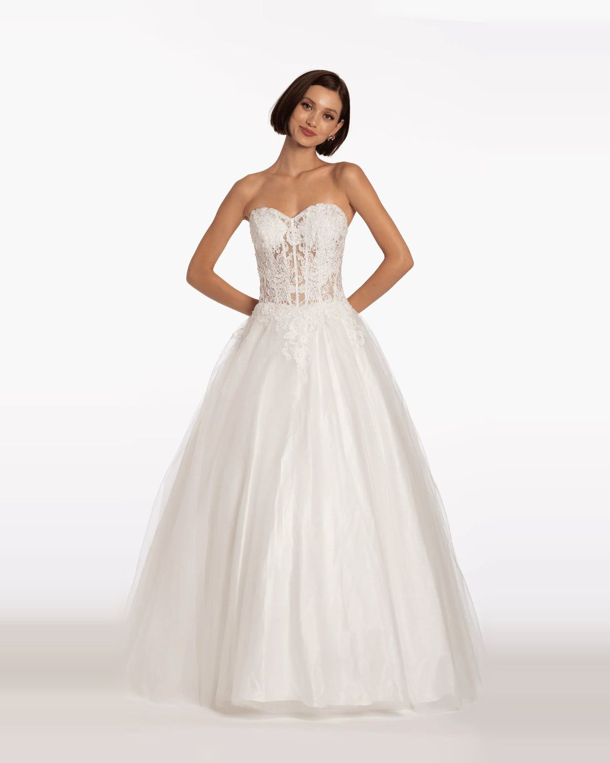 sweetheart ball-gown floor-length prom dress - image 1