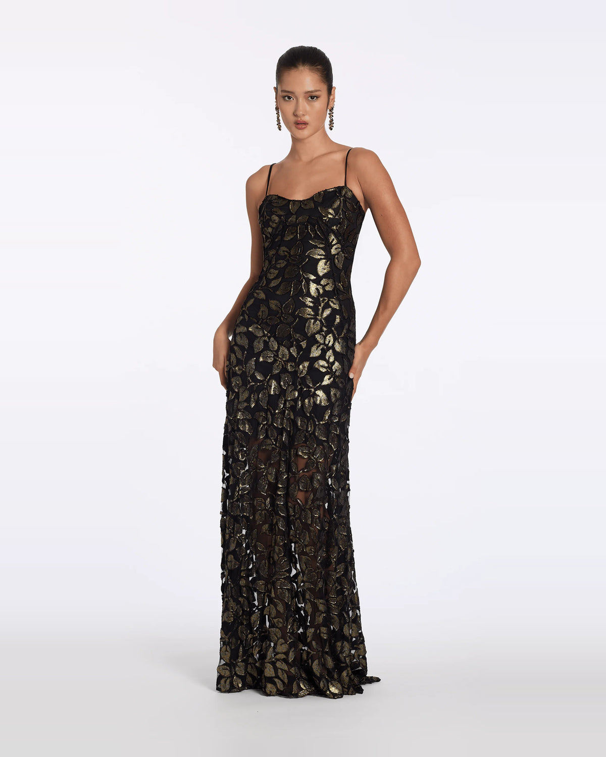 fit-and-flare maxi prom dress - image 1