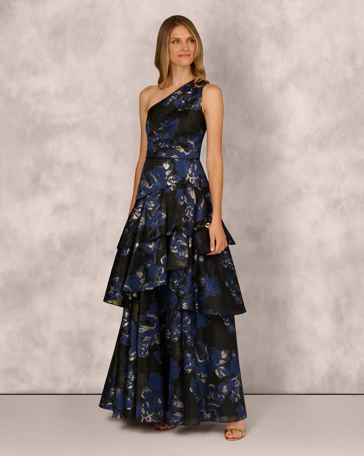 one-shoulder a-line maxi mother of the bride dress - image 1