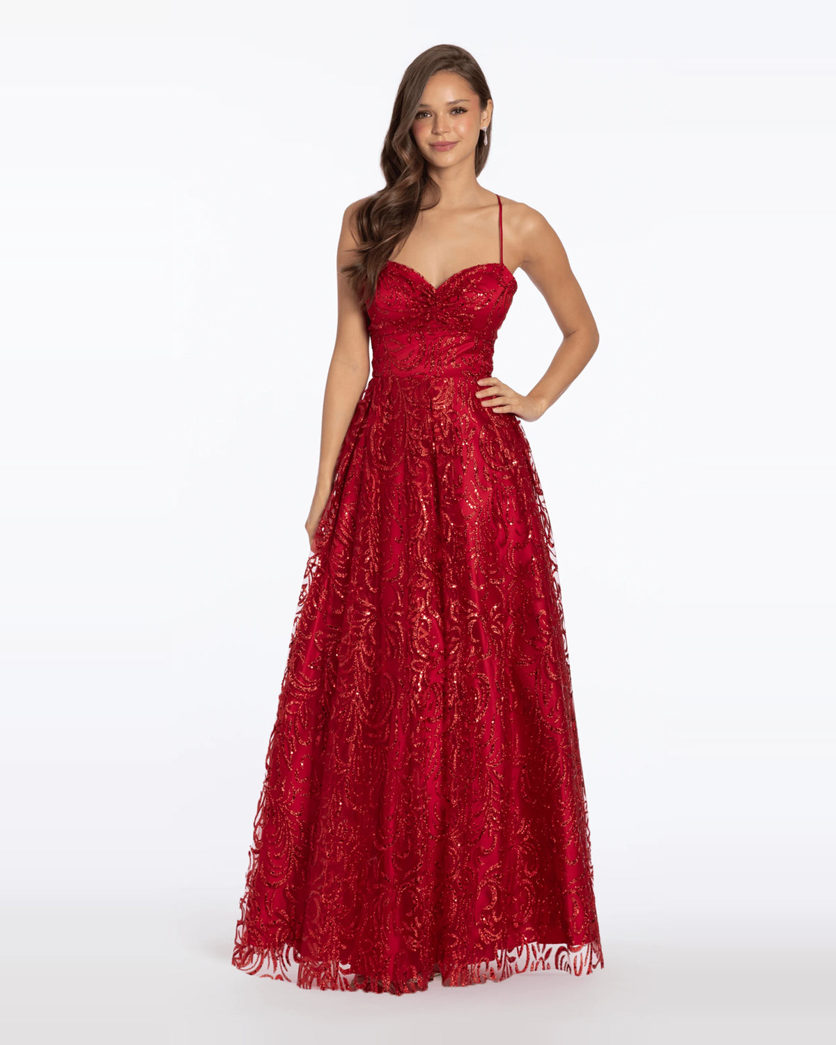 sweetheart ball-gown maxi prom dress - image 1