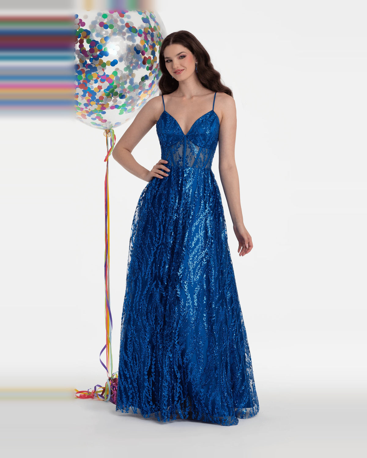 sweetheart ball-gown floor-length prom dress - image 1