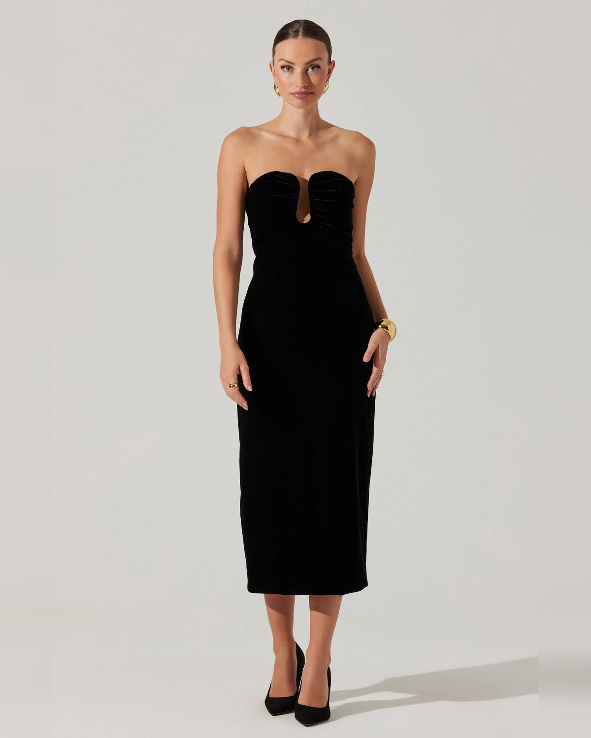 sweetheart a-line midi formal dress - image 1