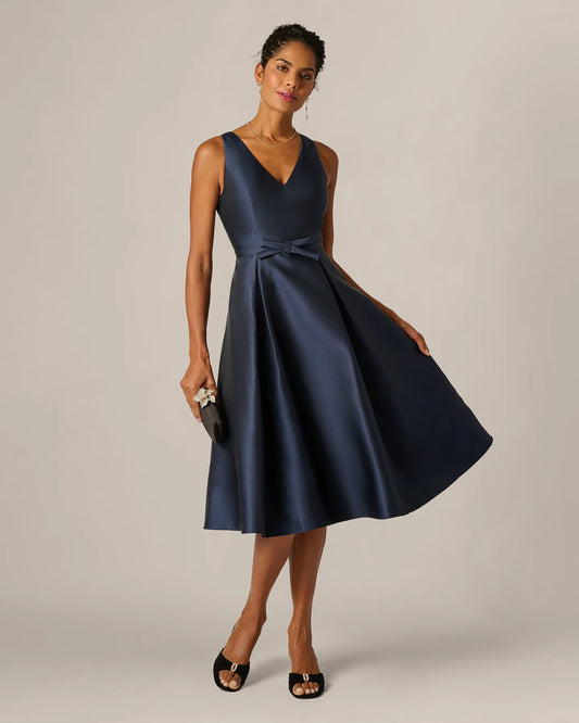 fit-and-flare midi mother of the bride dress - image 1