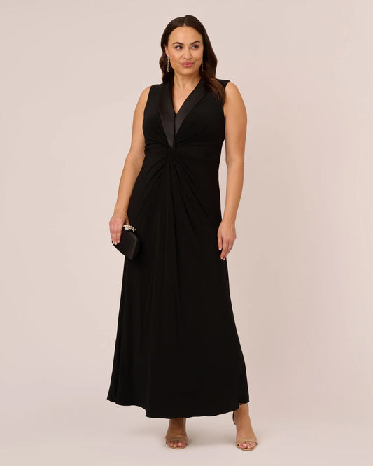 v neck mermaid floor-length mother of the bride dress - image 1