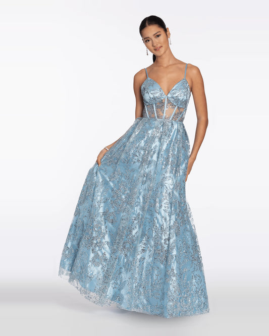 sweetheart ball-gown maxi prom dress - image 1