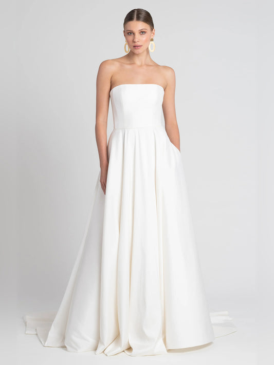 strapless a-line floor-length formal dress - image 1