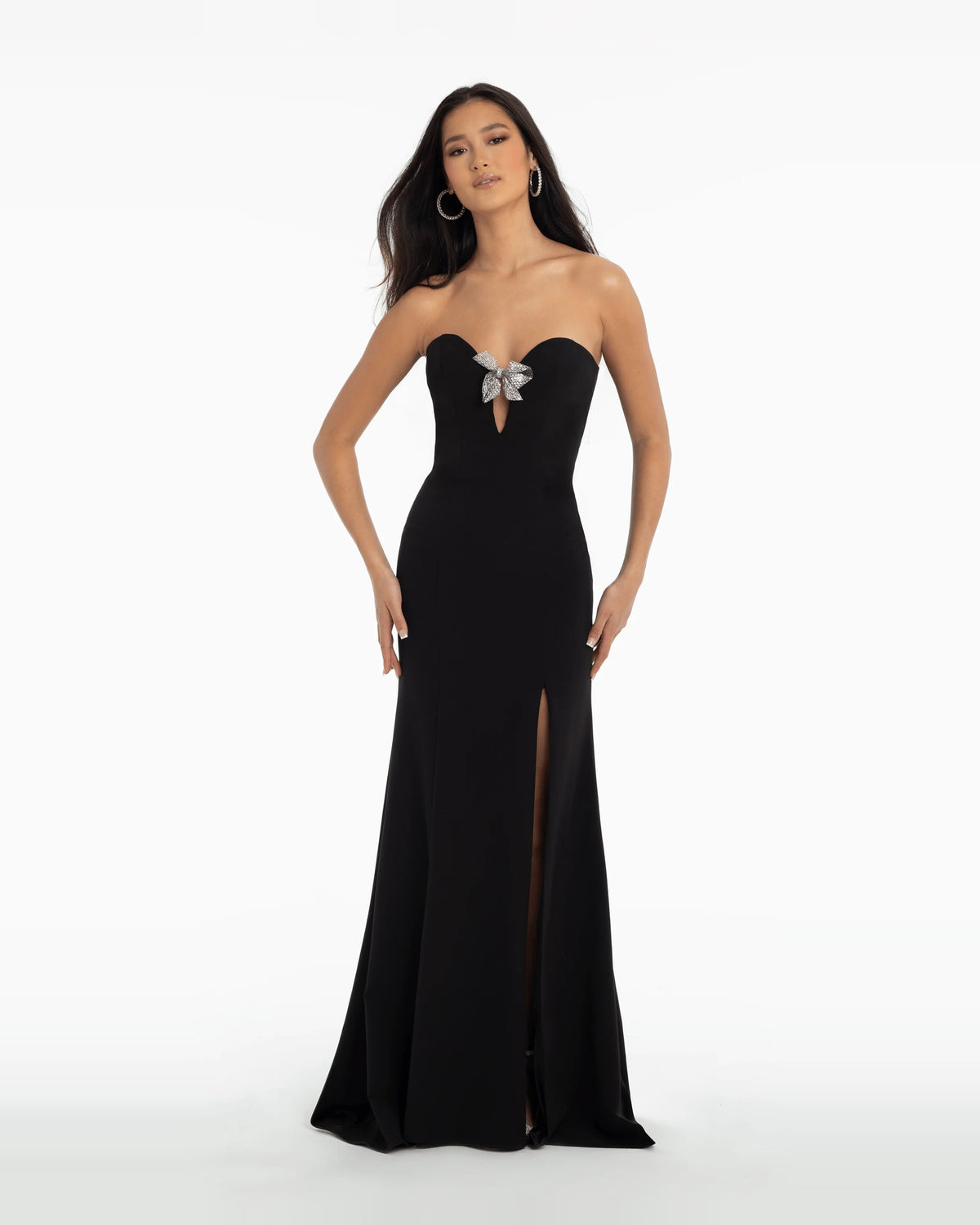 sweetheart trumpet maxi prom dress - image 1