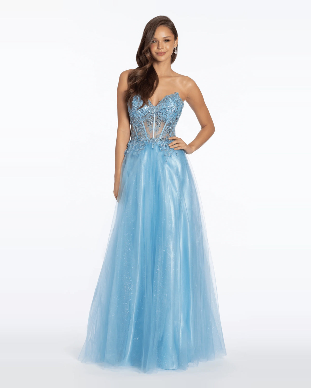 sweetheart ball-gown maxi prom dress - image 1