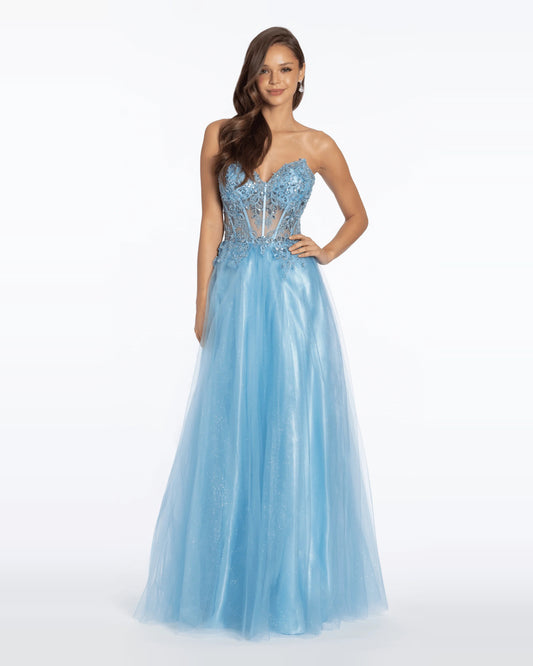 sweetheart ball-gown maxi prom dress - image 1