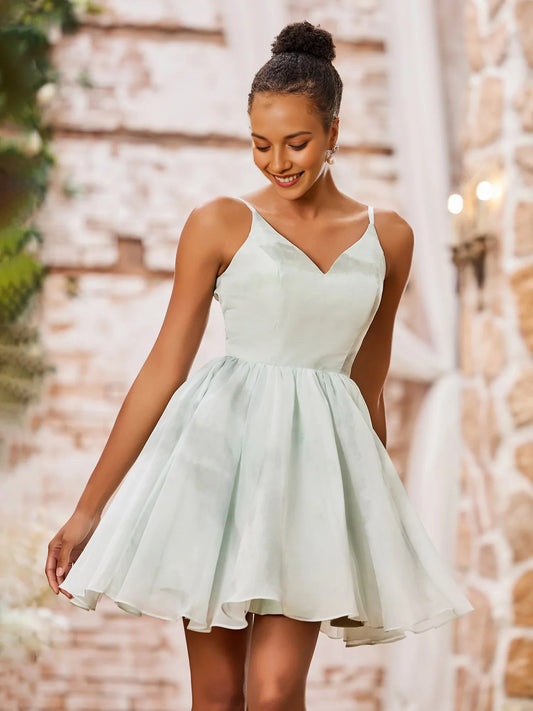 As Picture mini homecoming dress, alternate view showing the full-length silhouette