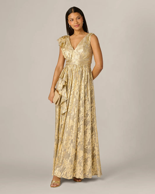 sleeveless a-line maxi mother of the bride dress - image 1