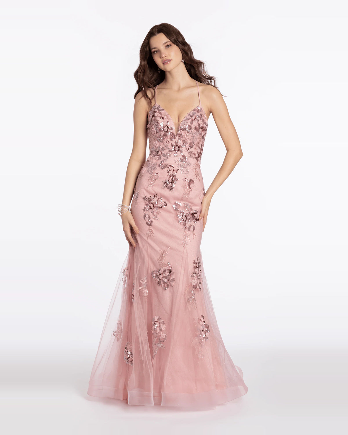 sweetheart trumpet maxi prom dress - image 1