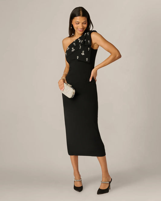 a-line midi mother of the bride dress - image 1