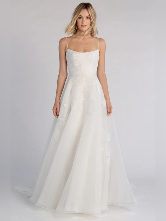 scoop neck ball-gown floor-length formal dress - image 1