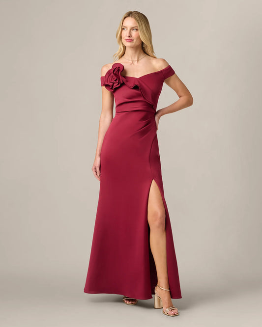 off-shoulder mermaid maxi mother of the bride dress - image 1