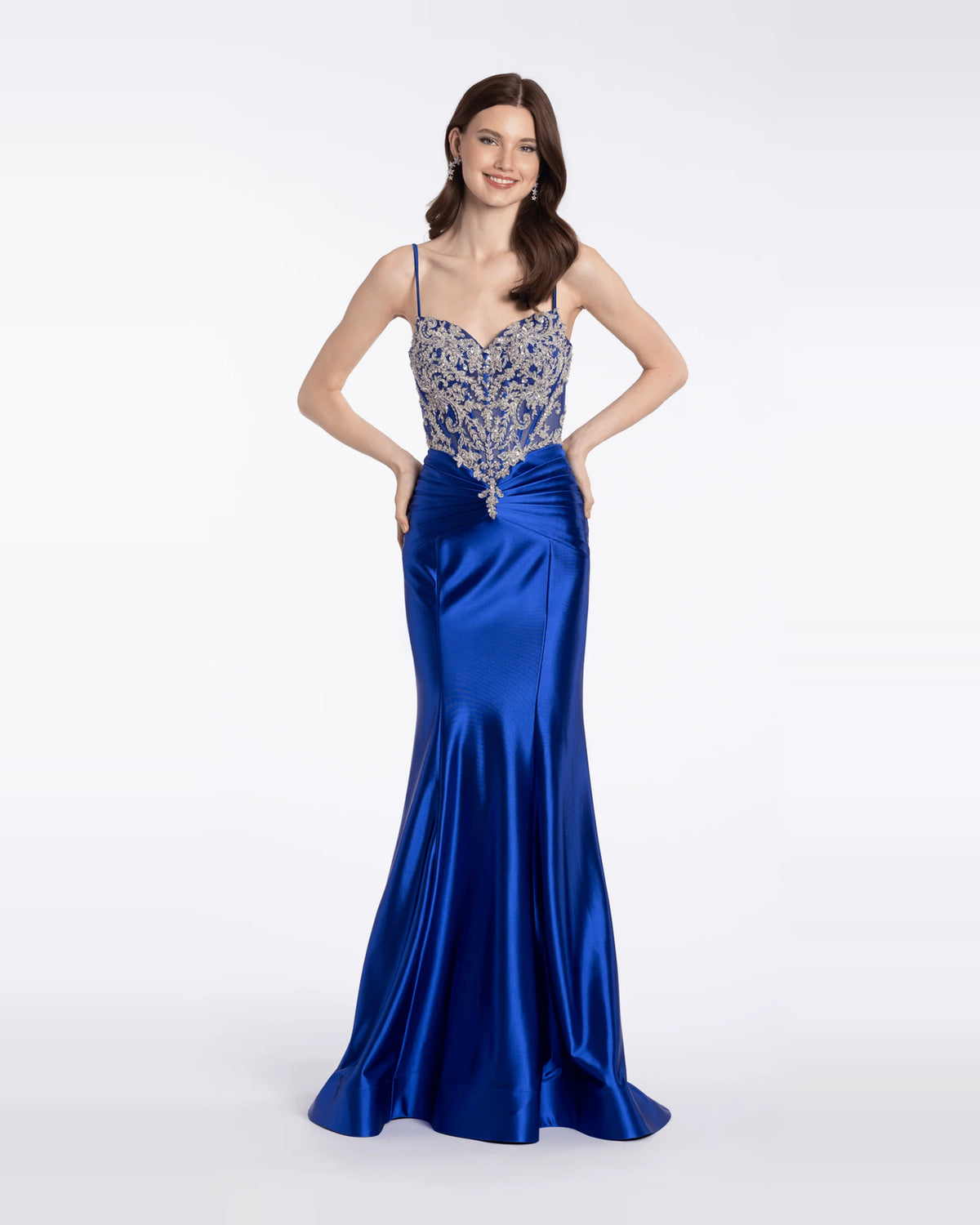 sweetheart trumpet maxi prom dress - image 1